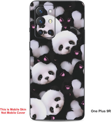 VYBE The Smart Choice One Plus 9R Panda Embossed Mobile Skin(Black & White 27)
