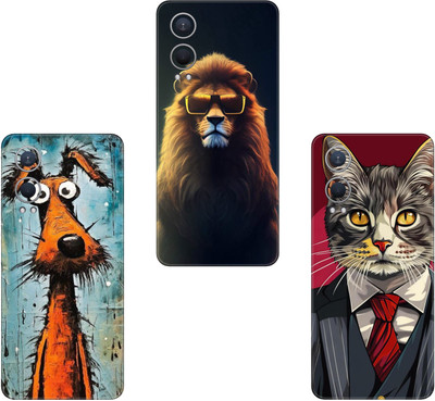 SKINFACTORY TECNO SPARK 8 PRO(PACK OF 3)Camera&Back Protector Premium Vinyl Mobile Skin(Multicolor)