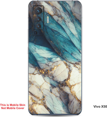 VYBE The Smart Choice Vivo X50 Art Embossed Mobile Skin(Hippie Blue 8)