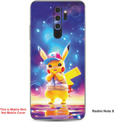 VYBE The Smart Choice Redmi Note 8 Pikachu Embossed Mobile Skin(Butterfly Blue A1)