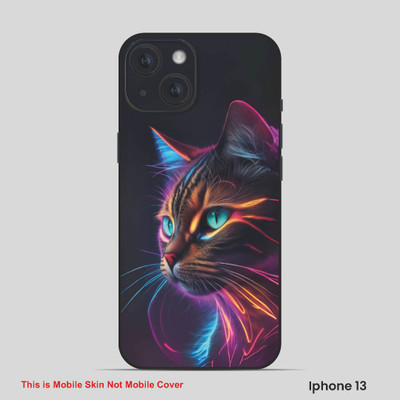 VYBE The Smart Choice iPhone 13 Cat Embossed Mobile Skin(Congo Brown 3)