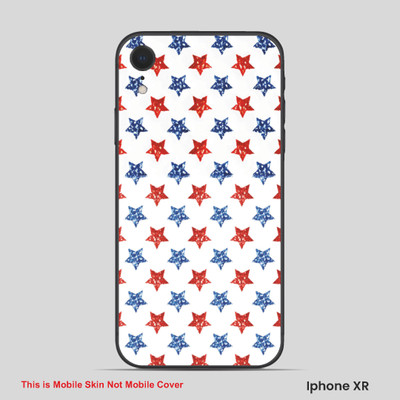VYBE The Smart Choice iPhone XR Pattern Mobile Skin(Red, Cloud Blue 3)