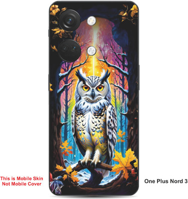 VYBE The Smart Choice One Plus Nord 3 Owl Embossed Mobile Skin(Golden Brown 36)