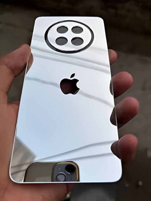 HANS LSR poco c75 5G BACK PANNEL MIRROR ACRYLIC SHEET Mobile Skin(Silver)