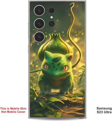VYBE The Smart Choice Samsung S23 Ultra Bulbasaur Pokemon Embossed Mobile Skin(Medium Forest Green 13)