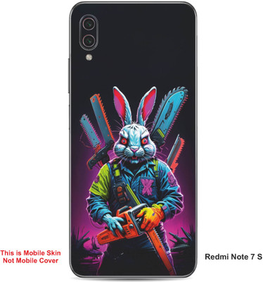 VYBE The Smart Choice Redmi Note 7 S Rabbit Embossed Mobile Skin(Wine Berry 12)