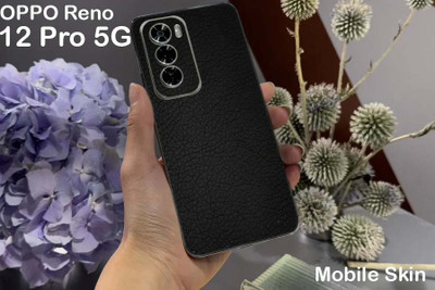 BUGGU OPPO Reno 12 Pro 5G Mobile Skin(Ulltra Super Sparkling Black Glitter Skin With High Matte Finish., Mobile Skin (Back+Side+Camera))
