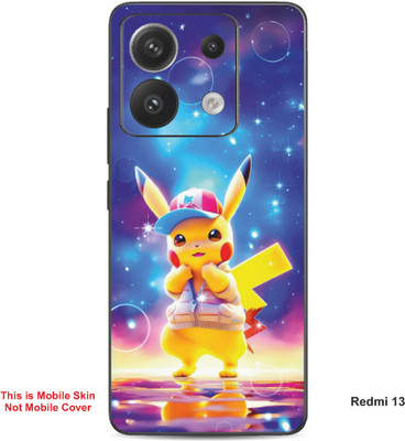 VYBE The Smart Choice Redmi 13 Pikachu Embossed Mobile Skin(Butterfly Blue A1)
