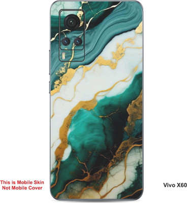 VYBE The Smart Choice Vivo X60 Abstract Embossed Mobile Skin(Sea Turtle Green 10)