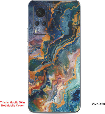 VYBE The Smart Choice Vivo X60 Art Embossed Mobile Skin(Pinkish Grey 10)