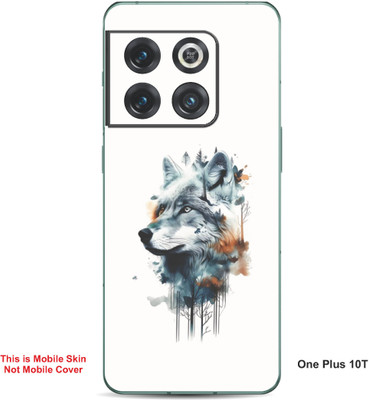 VYBE The Smart Choice One Plus 10T Fox Embossed Mobile Skin(White & Light Blue 31)