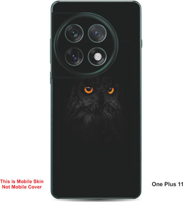 VYBE The Smart Choice One Plus 11 Owl Embossed Mobile Skin(Charcoal Black 32)