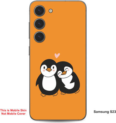 VYBE The Smart Choice Samsung S23 Penguin Embossed Mobile Skin(Fire Orange 12)