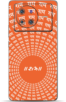 VYBE Vivo X80 Shree Ram Mobile Skin Mobile Skin(Flame Orange 41)