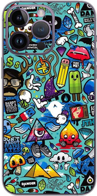 FCS iPhone 14 Pro Max Printed Back skin Mobile Skin(Wall Pattern Skin)