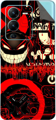 TJ CREATION Vivo V25 pro 5g Mobile Skin(Ultra Super Red Graffiti Skin With High Matte Finish.)