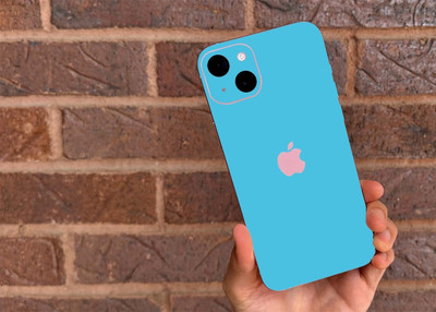 BugguSkin Apple iPhone 15 Plus Mobile Skin(Ulltra Super Lighblue Matte Skin With High Matte Finish., Mobile Skin (Back+Side+Camera))