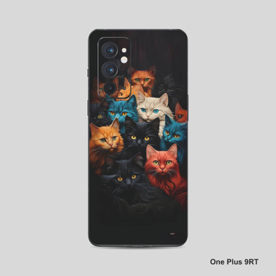 VYBE The Smart Choice One Plus 9RT Cat Mobile Skin Mobile Skin(Bluish Purple 13)