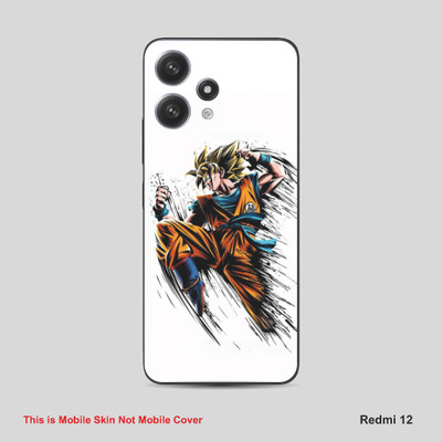 VYBE The Smart Choice Redmi 12 Goku Mobile Skin Mobile Skin(Milk White B25)
