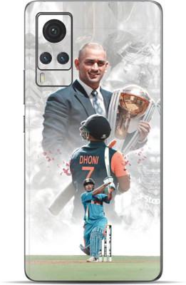 VYBE Vivo X60 M.S. Dhoni Mobile Skin Mobile Skin(Cadet Gray 37)