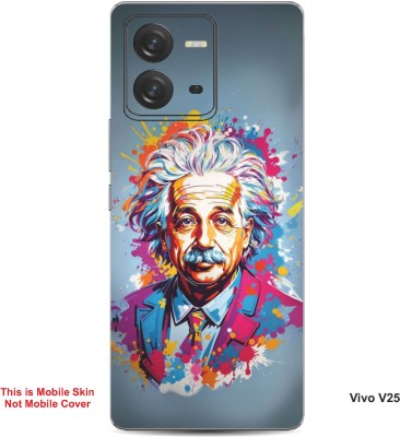 VYBE The Smart Choice Vivo V25 Art Embossed Mobile Skin(Cadet Grey 4)