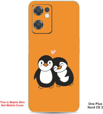 VYBE The Smart Choice One Plus Nord CE 2 Penguin Embossed Mobile Skin(Fire Orange 33)