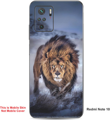 VYBE The Smart Choice Redmi Note 10 Lion Embossed Mobile Skin(Judge Grey 19)
