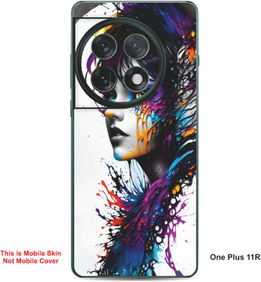 VYBE The Smart Choice One Plus 11R Art Embossed Mobile Skin(Blue lvy A12)