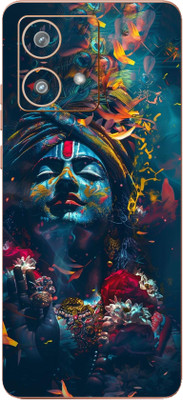 yug emporium Motorola Edge40 Neo Art Krishna Leather Premium Theme Full Back & Side Coverage Mobile Skin(Multicolor)