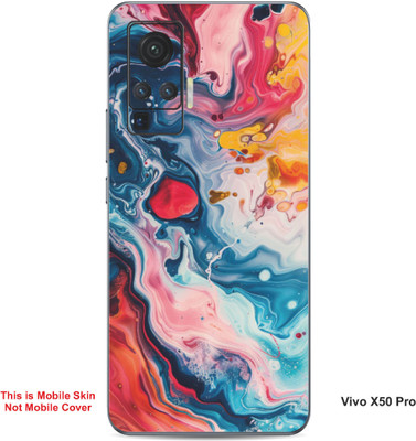 VYBE The Smart Choice Vivo X50 Pro Art Embossed Mobile Skin(Amaranth 9)