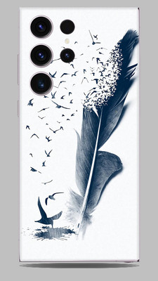SkinoMania Samsung Galaxy S23 ultra Mobile Skin(Feather-Art Multicolor Mobile skin)