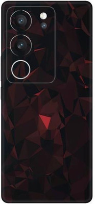 Vcare GadGets Dark RED Geometric Vivo V29 5G Mobile Skin(Multicolor)