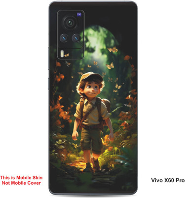 VYBE The Smart Choice Vivo X60 Pro Animated Little Boy Mobile Skin(Light Moss Green B19)