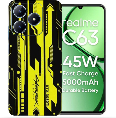 OggyBaba Realme C63 5g Mobile Skin(Cyberpunk Yellow Black)