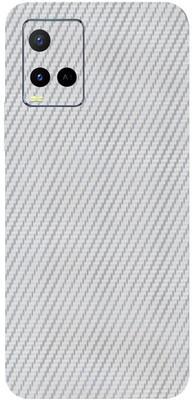 BUGGU VIVO Y21G Mobile Skin(Silver Carbon Fiber Skin With High Matte Finish.)