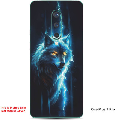 VYBE The Smart Choice One Plus 7 Pro Wolf Embossed Mobile Skin(Curious Blue 22)