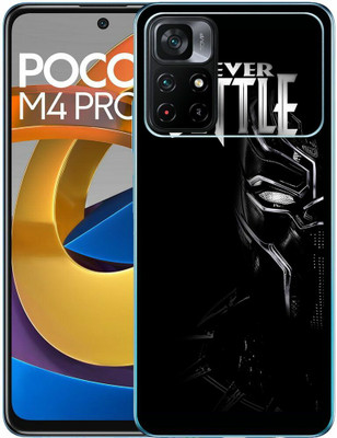 FCS Poco M4 Pro 5G Printed Back skin Mobile Skin(Black Penther Never Skin)
