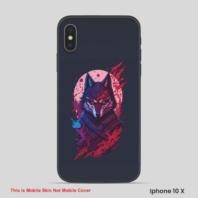 VYBE The Smart Choice iPhone 10X Wolf Embossed Mobile Skin(Plum Purple 2)