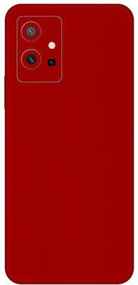 Vcare GadGets Glossy Red vivo Y75 5G Mobile Skin(Glossy Red)