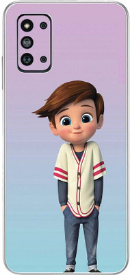 FCS Samsung Galaxy F52 5G Printed Back skin Mobile Skin(Cute Boy Skin)