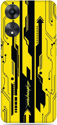 SkinoMania OPPO A78 5G Mobile Skin(Dark-Yellow-Cyber-)