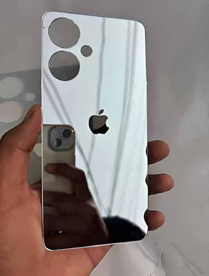 MOKPLZ POCO M6 5G BACK PANNEL MIRROR ACRYLIC SHEET Mobile Skin(Silver)