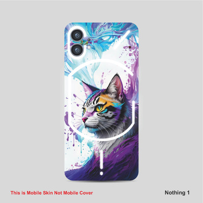 VYBE The Smart Choice Nothing 1 Cat Mobile Skin Mobile Skin(Purple-Magenta 6)