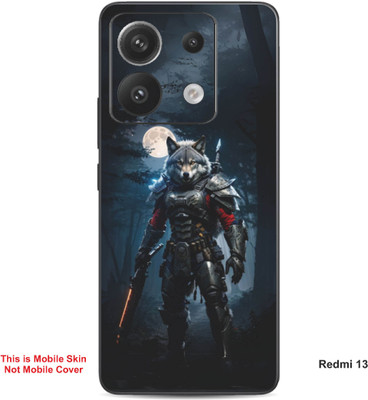 VYBE The Smart Choice Redmi 13 Wolf Embossed Mobile Skin(Faded Blue 10)