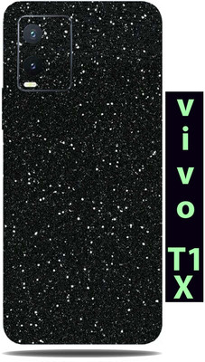 BugguSkin Vivo T1x Mobile Skin(Ultra Super Black Glitter Skin With High Matte Finish.)