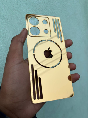 TWUAOP REDMI NOTE 13 PRO 5G MIRROR BACK PANNEL ACRYLIC SHEET Mobile Skin(Gold)
