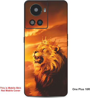 VYBE The Smart Choice One Plus 10R Lion Embossed Mobile Skin(Brownish Orange 30)