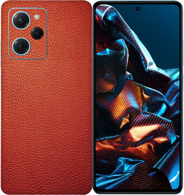 SkinoMania POCO X5 Pro 5G Mobile Skin(Red-Leather)