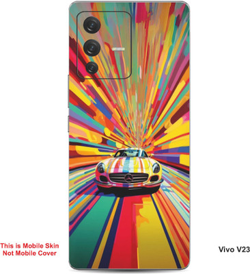 VYBE The Smart Choice Vivo V23 Art Embossed Mobile Skin(Golden Dream 3)