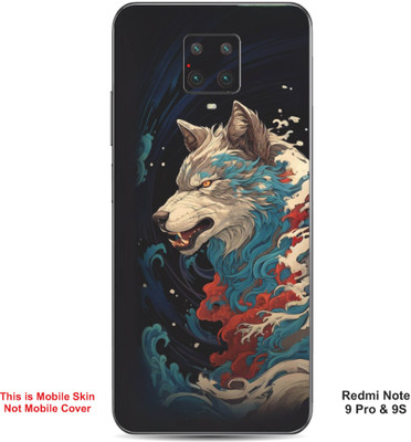 VYBE The Smart Choice Redmi Note 9S Wolf Embossed Mobile Skin(Sandrift 17)